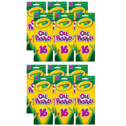 Oil Pastels, 16 Per Box, 12 Boxes