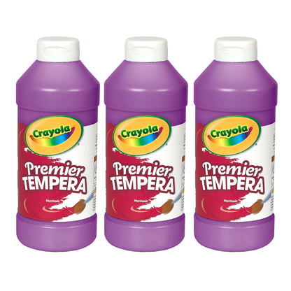 Premier Tempera Paint, 16 oz, Violet, Pack of 3