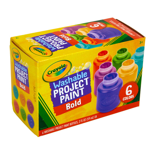 Washable Project Paint, Bold, 6 Colors