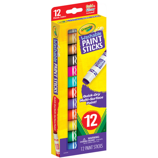 12ct Washable Paint Sticks