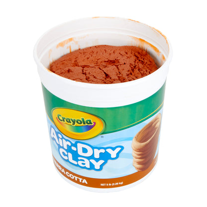 Air-Dry Clay, Terra Cotta, 5 lb Tub, Pack of 2