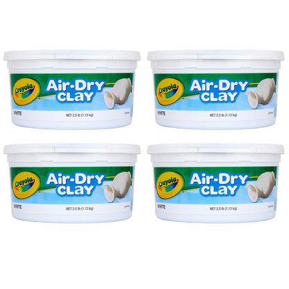 Air-Dry Clay, White, 2.5 lb. Per Pack, 4 Packs