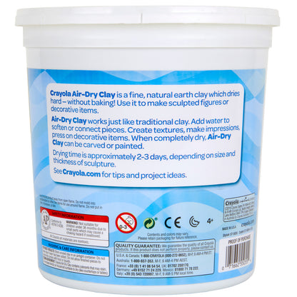 Air-Dry Clay, 5 Pounds Resealable Bucket, White