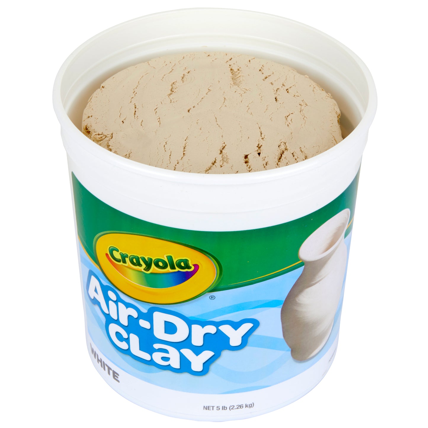 Air-Dry Clay, 5 Pounds Resealable Bucket, White