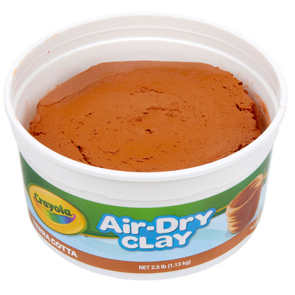 Air-Dry Clay, Terra Cotta, 2.5 lb Tub, Pack of 4