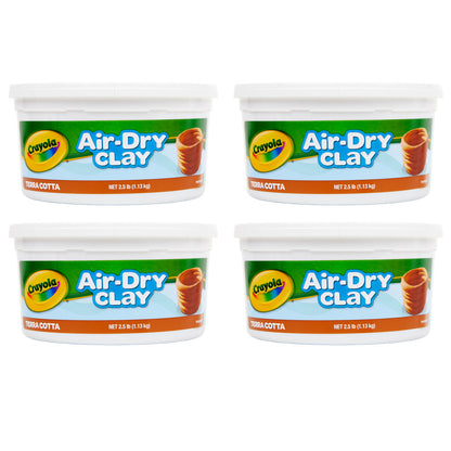 Crayola® Air-Dry Clay, Terra Cotta - 2.5 lb per pack, 4 packs