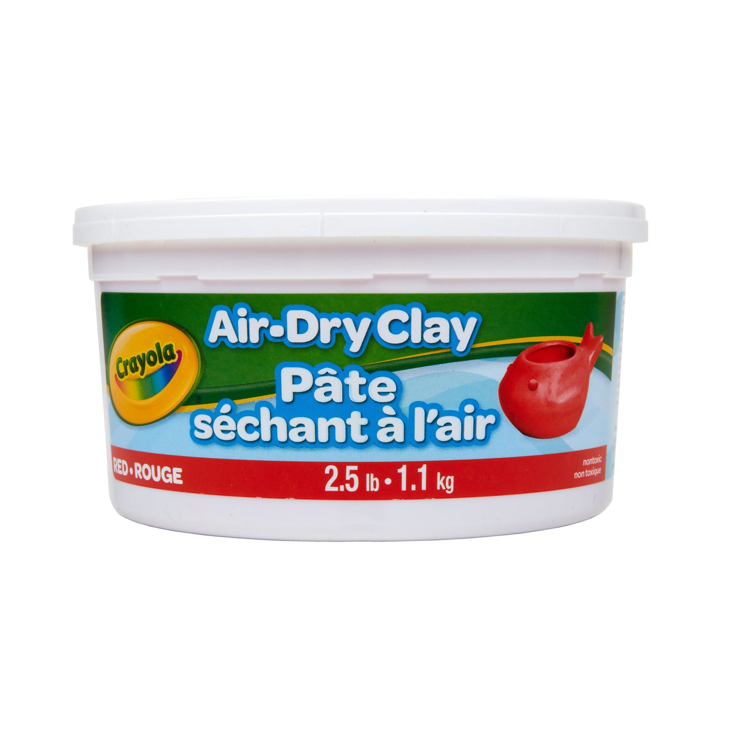 Air Dry Clay, 2.5lb Tub, Red, Pack of 4