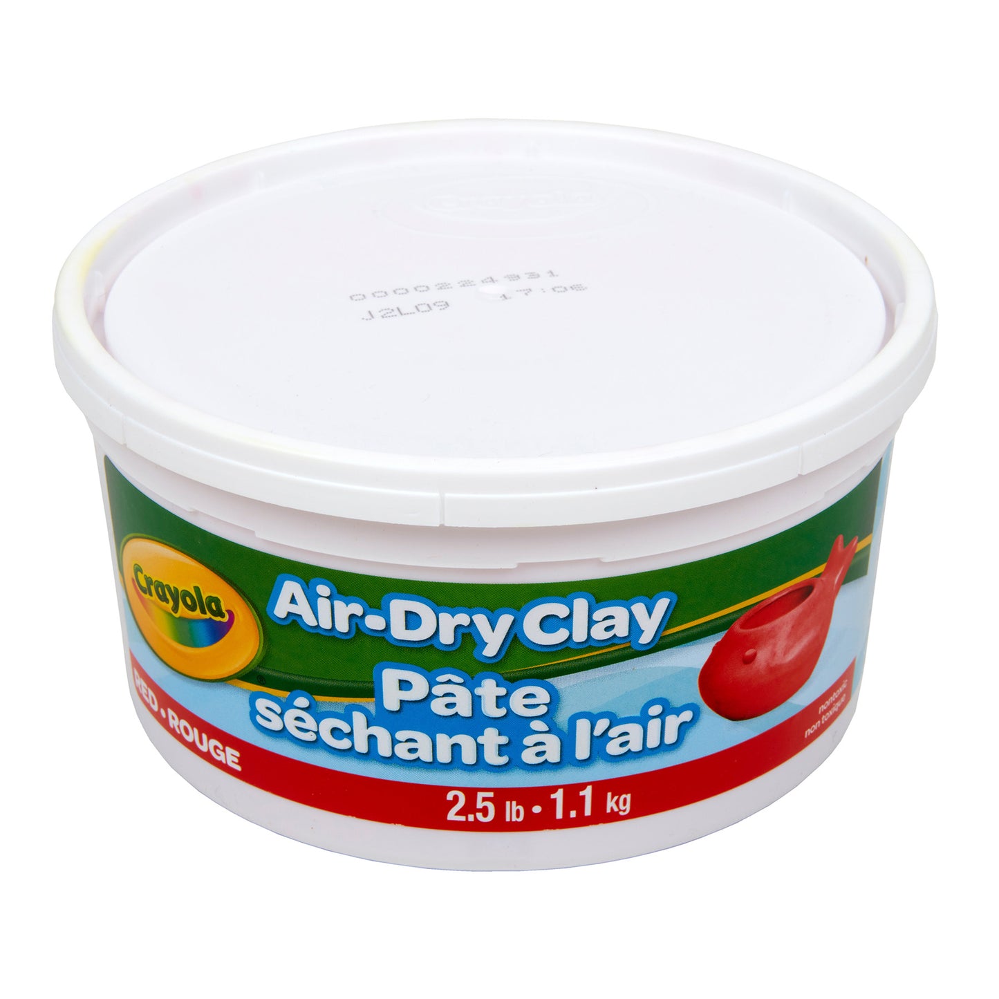 Air Dry Clay, 2.5lb Tub, Red