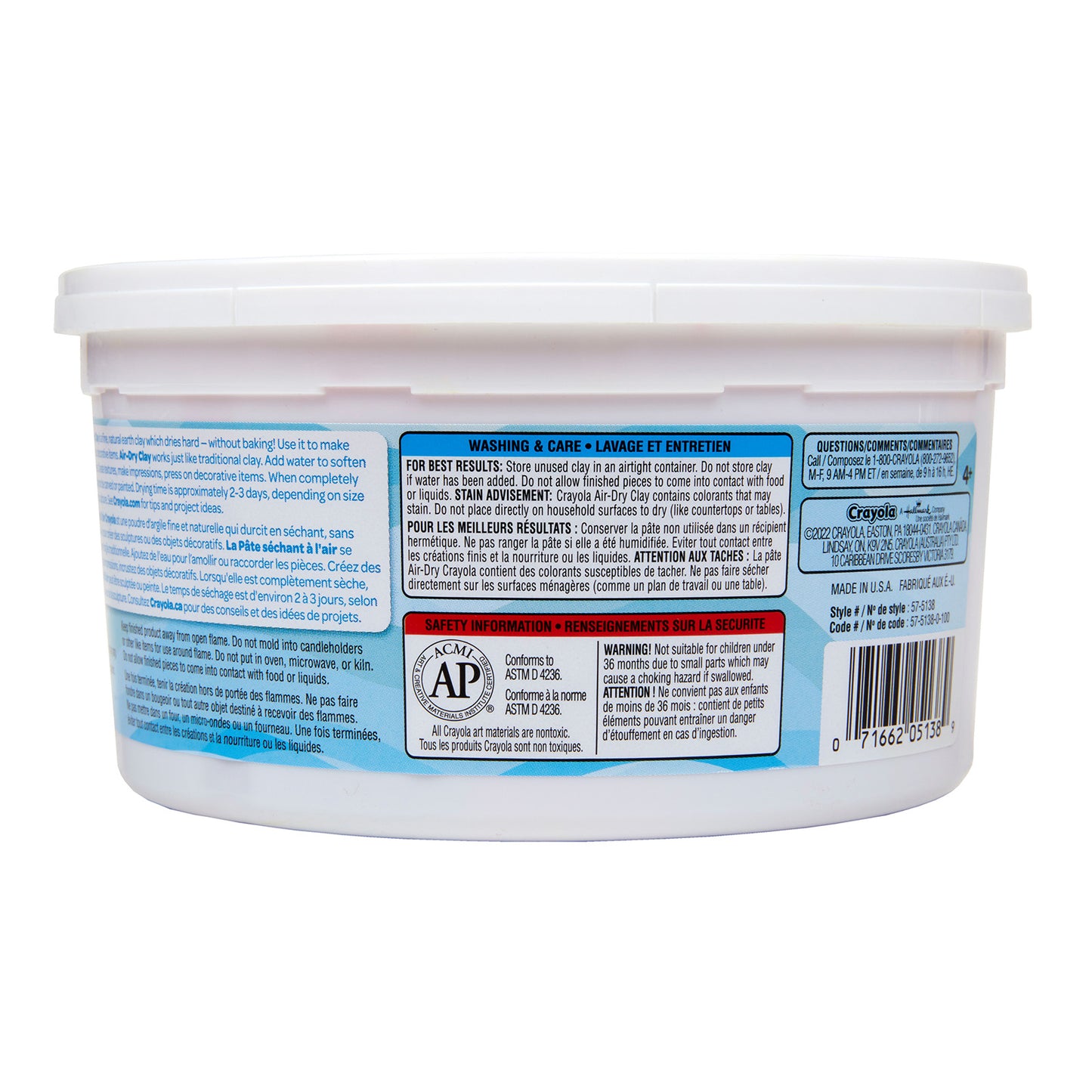 Air Dry Clay, 2.5lb Tub, Red