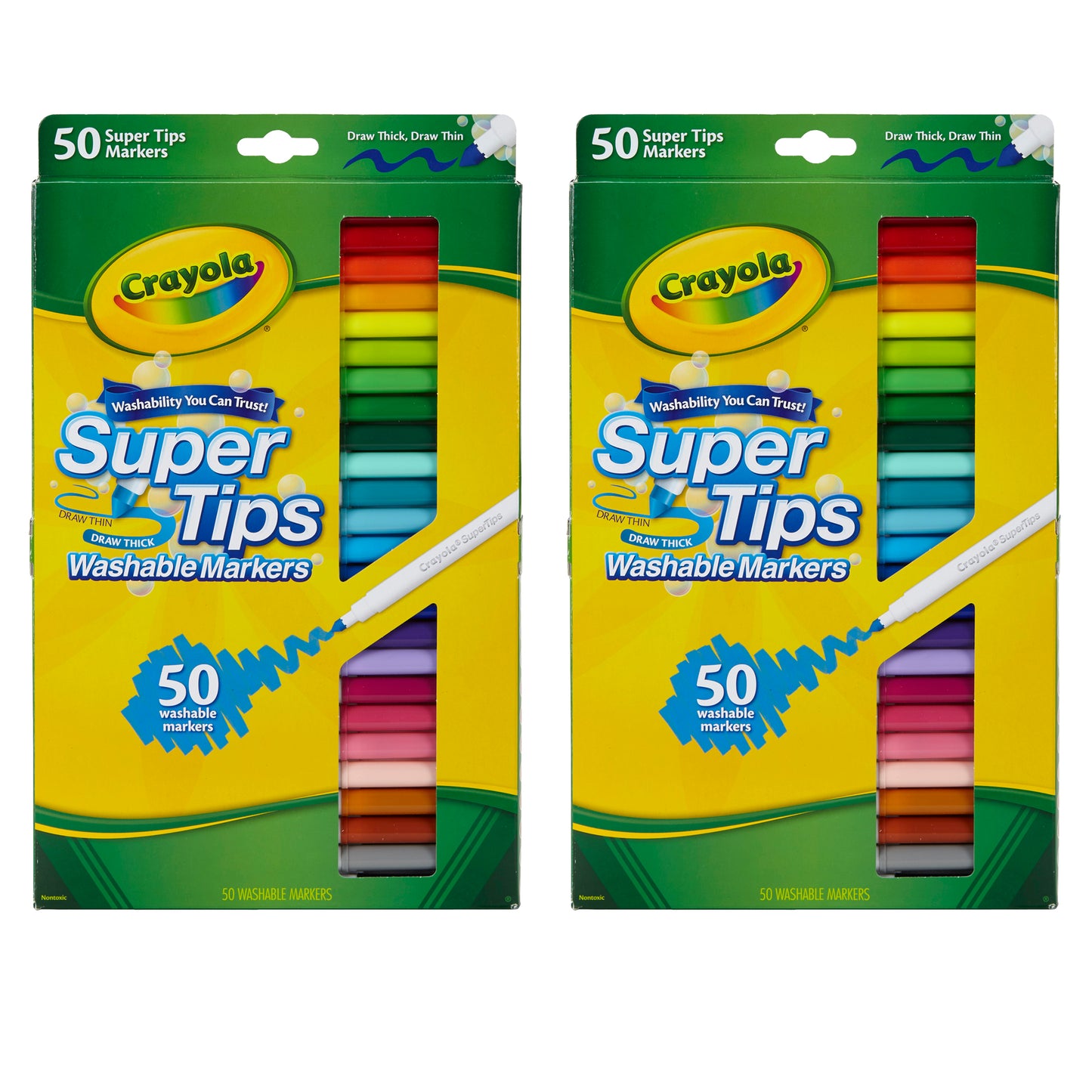 Crayola® Washable Super Tips with Silly Scents 50 ct. per box, Set of 2 boxes