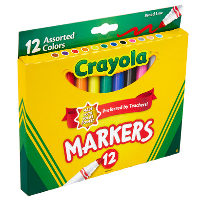 Broad Line Markers, Assorted, 12 Per Box, 6 Boxes