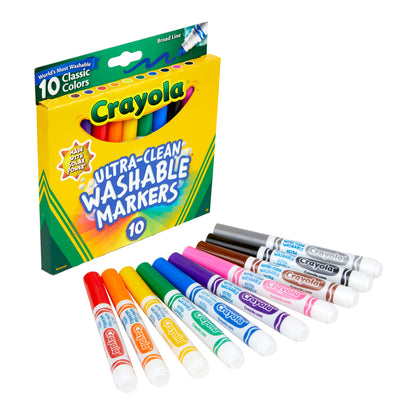 Ultra-Clean Markers, Broad Line, Classic Colors, 10 Per Pack, 8 Packs