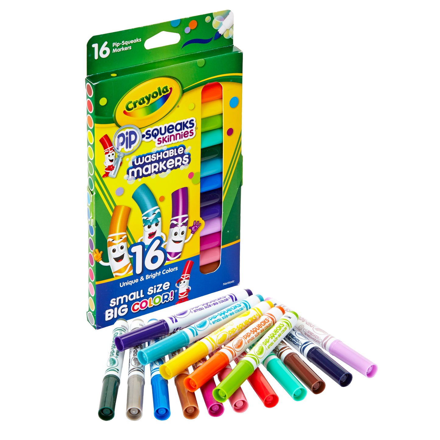 Crayola® Pip-Squeaks™ Skinnies™ Markers, Fine Tip, 16 colors per box, Set of 4 boxes