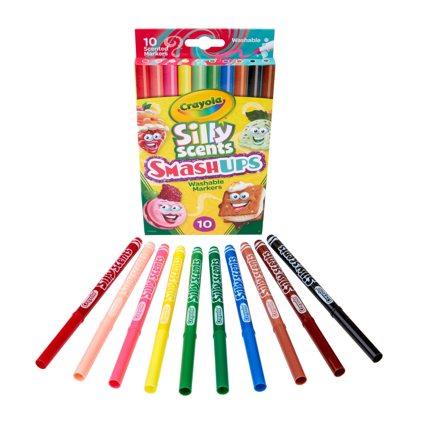 Silly Scents™ Smash Ups Slim Washable Scented Markers, 10 Per Pack, 6 Packs