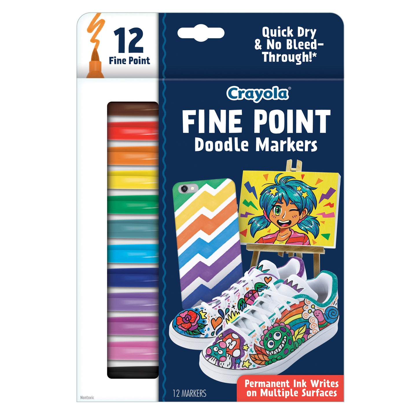 Doodle & Draw Fine Point Doodle Marker, 12 Per Pack, 2 Packs