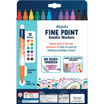 Doodle & Draw Fine Point Doodle Marker, 12 Per Pack, 2 Packs