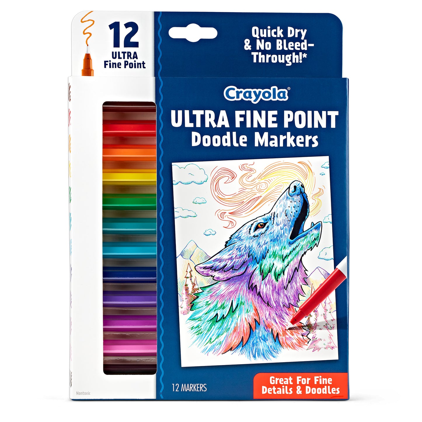 Doodle & Draw Ultra Fine Point Doodle Marker, 12 Per Pack, 2 Packs