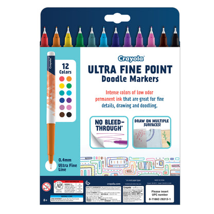 Doodle & Draw Ultra Fine Point Doodle Marker, 12 Count