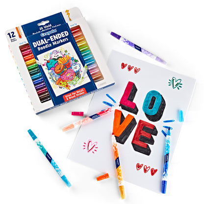 Doodle & Draw Dual-Ended Doodle Marker, 12 Per Pack, 2 Packs