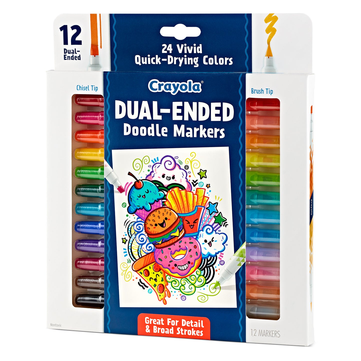 Doodle & Draw Dual-Ended Doodle Marker, 12 Per Pack, 2 Packs