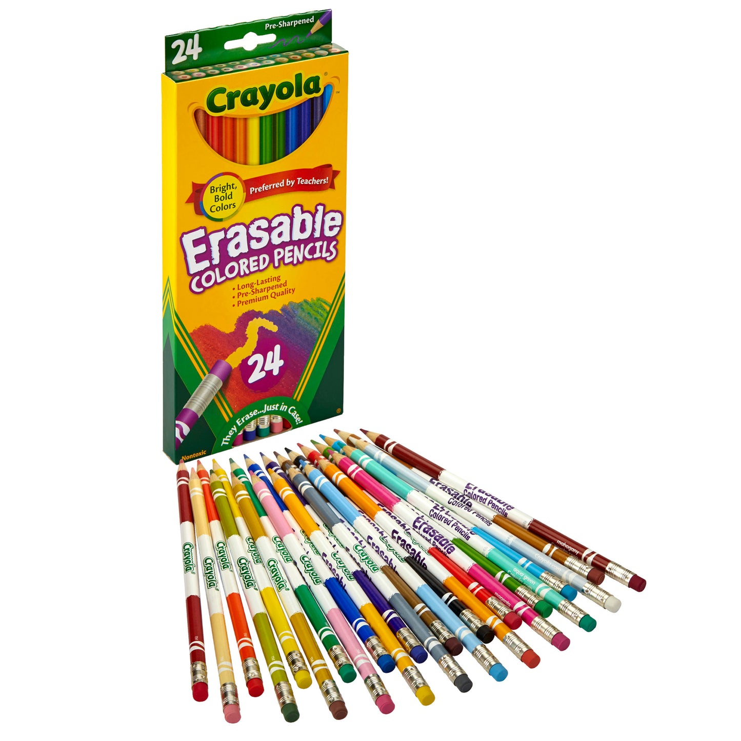 Erasable Colored Pencils, 24 Per Box, 3 Boxes