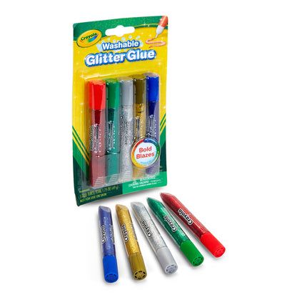 Washable Glitter Glue, Bold, 5 Per Pack, 6 Packs