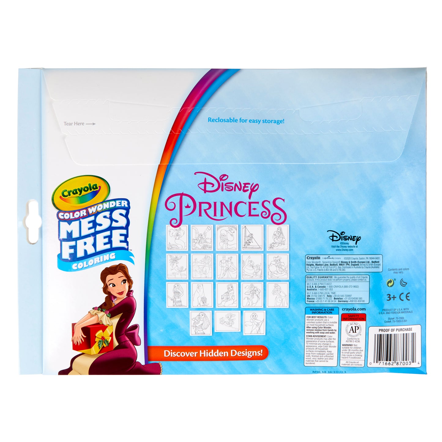 Color Wonder Mess Free Coloring Pad & Markers, Princess, 2 Sets