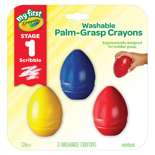 My First Crayola® Washable Palm-Grasp Crayons, Pack of 3