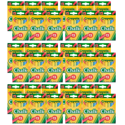 Colored Chalk, 12 Per Pack, 36 Packs