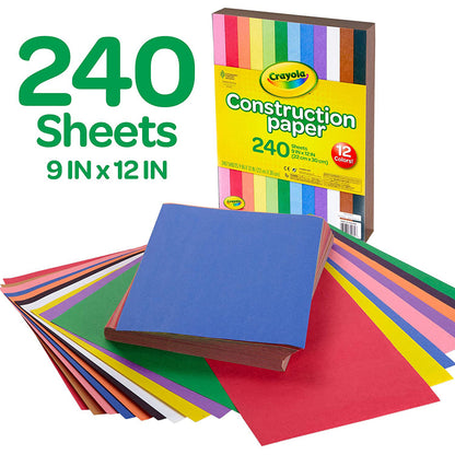 Construction Paper, 240 Sheets Per Pack, 3 Packs