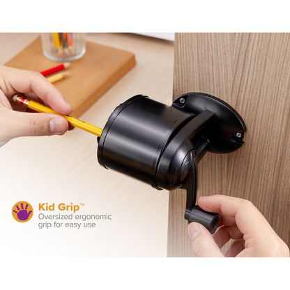 Antimicrobial Manual Pencil Sharpener, Black