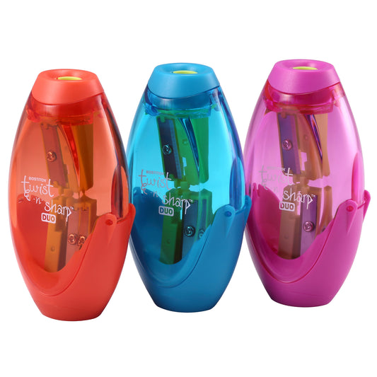 Twist-n-Sharp™ Duo Pencil Sharpener, Assorted Colors