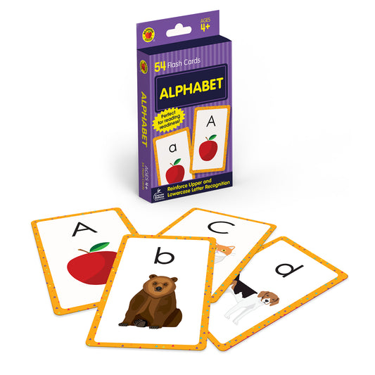 Alphabet Flash Cards, Upper and Lowercase Letter Recognition, 54 Cards