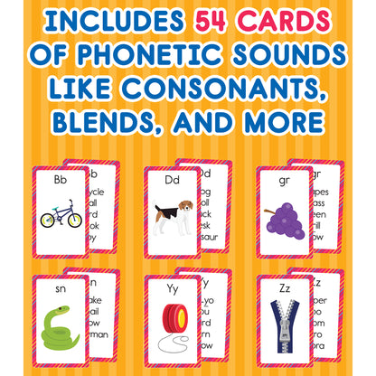 Phonics Flash Cards, 54 Cards