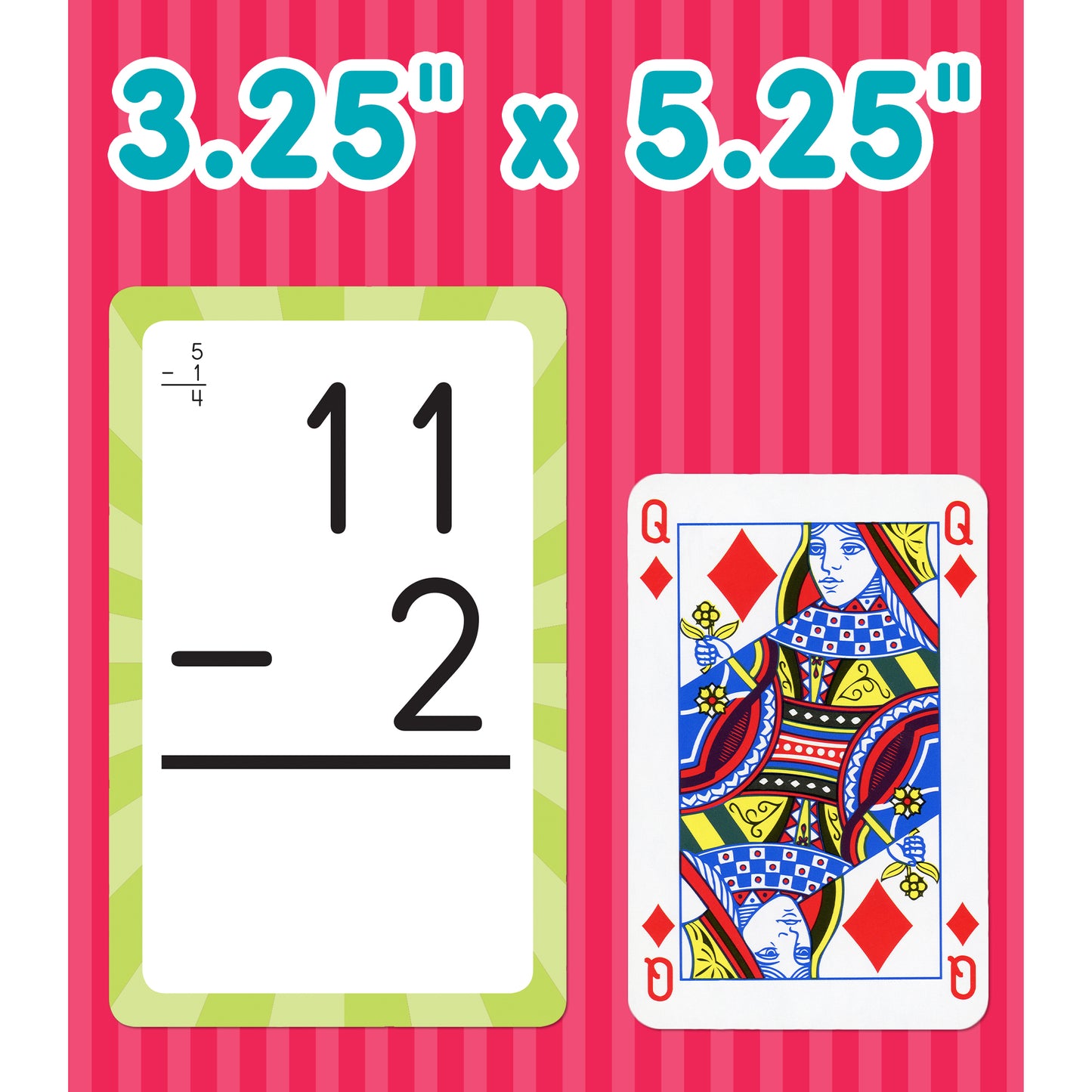 Subtraction 0 to 12 Flash Cards, 54 Cards