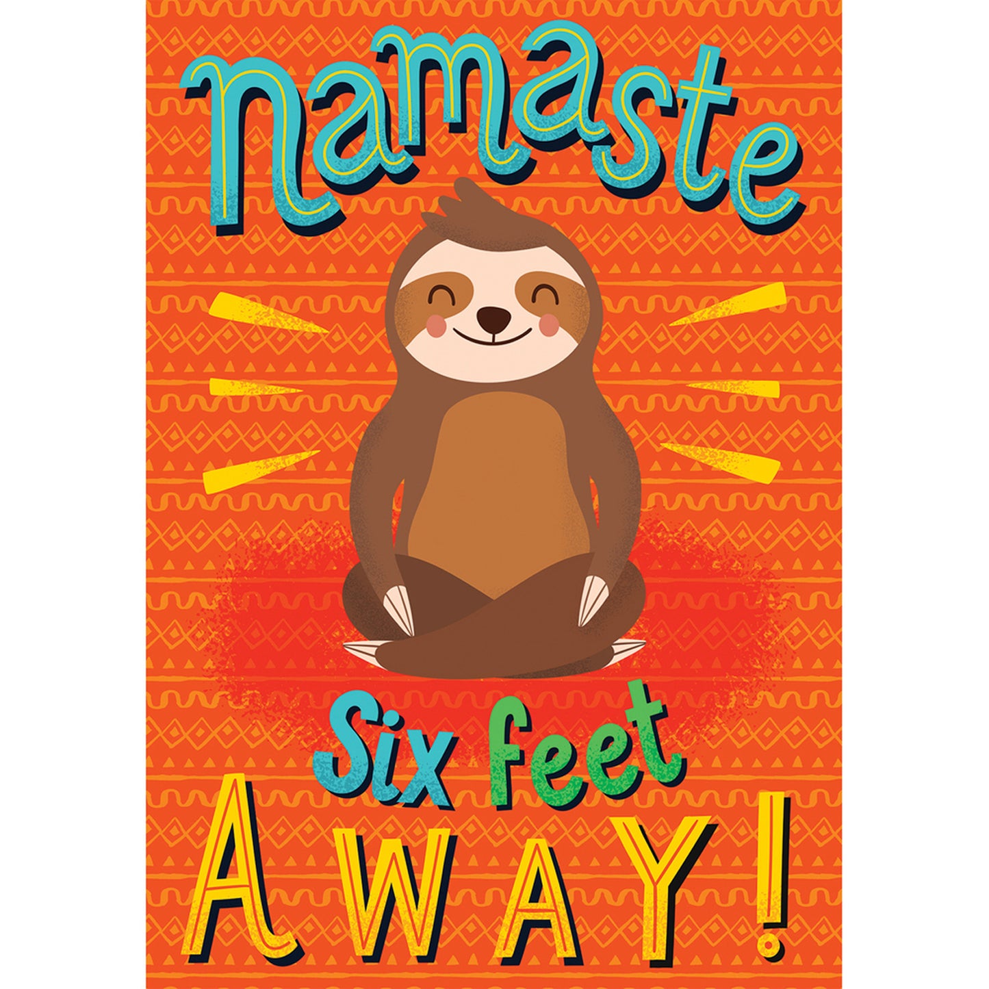 One World Namaste Six Feet Away! Poster