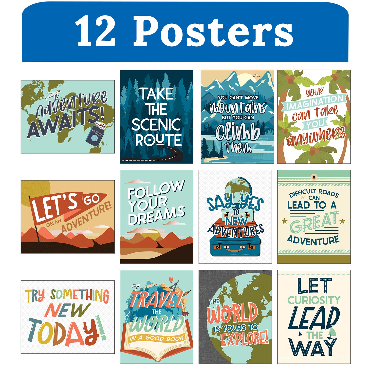 Mini Posters: Let's Explore Poster Set – Loomini
