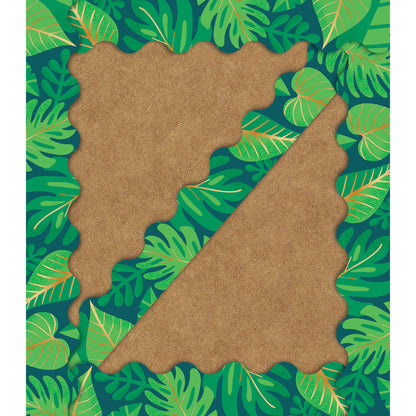 One World Tropical Leaves Scalloped Border, 39 Feet Per Pack, 6 Packs