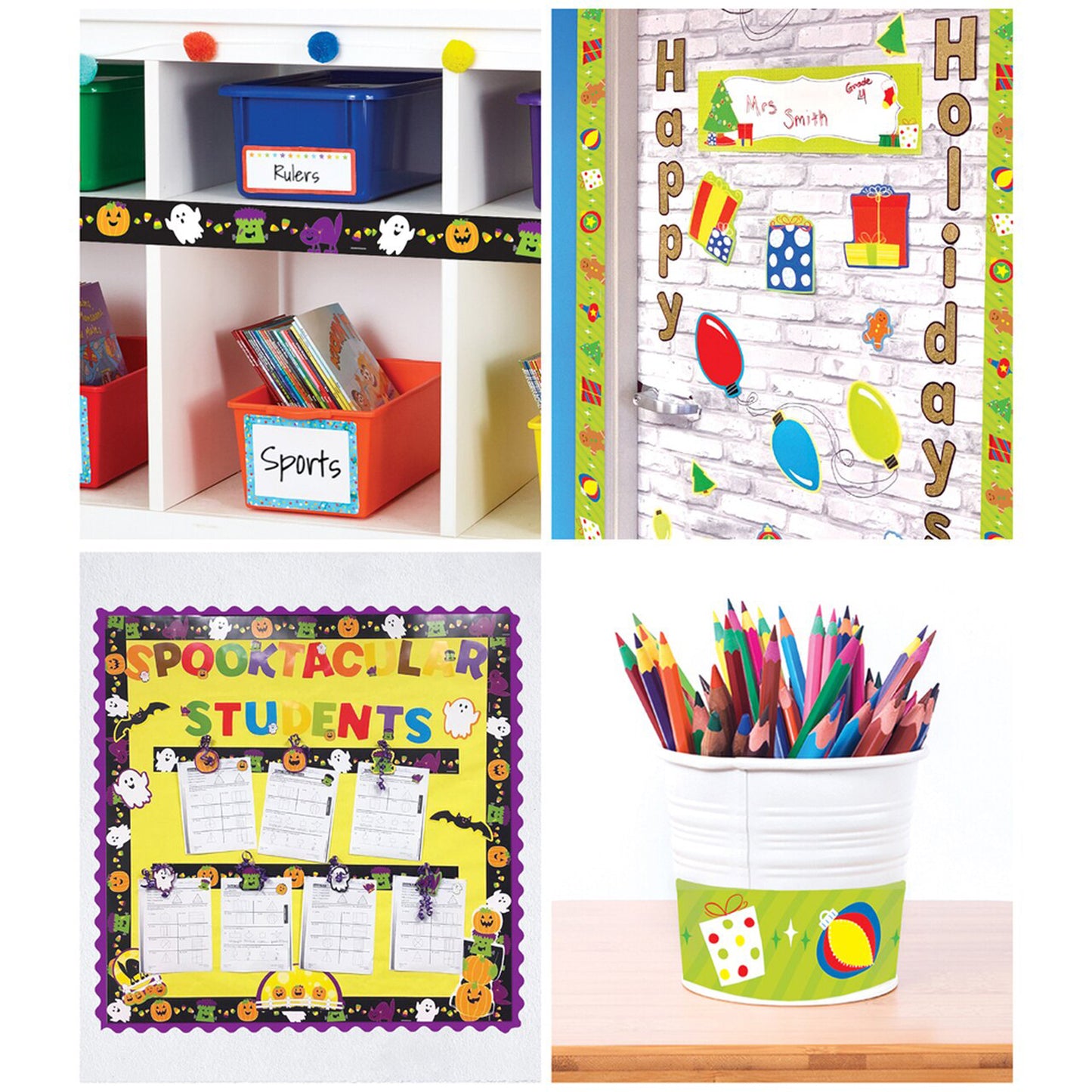 Halloween/Holiday Two-Sided Straight Borders, 36 Feet