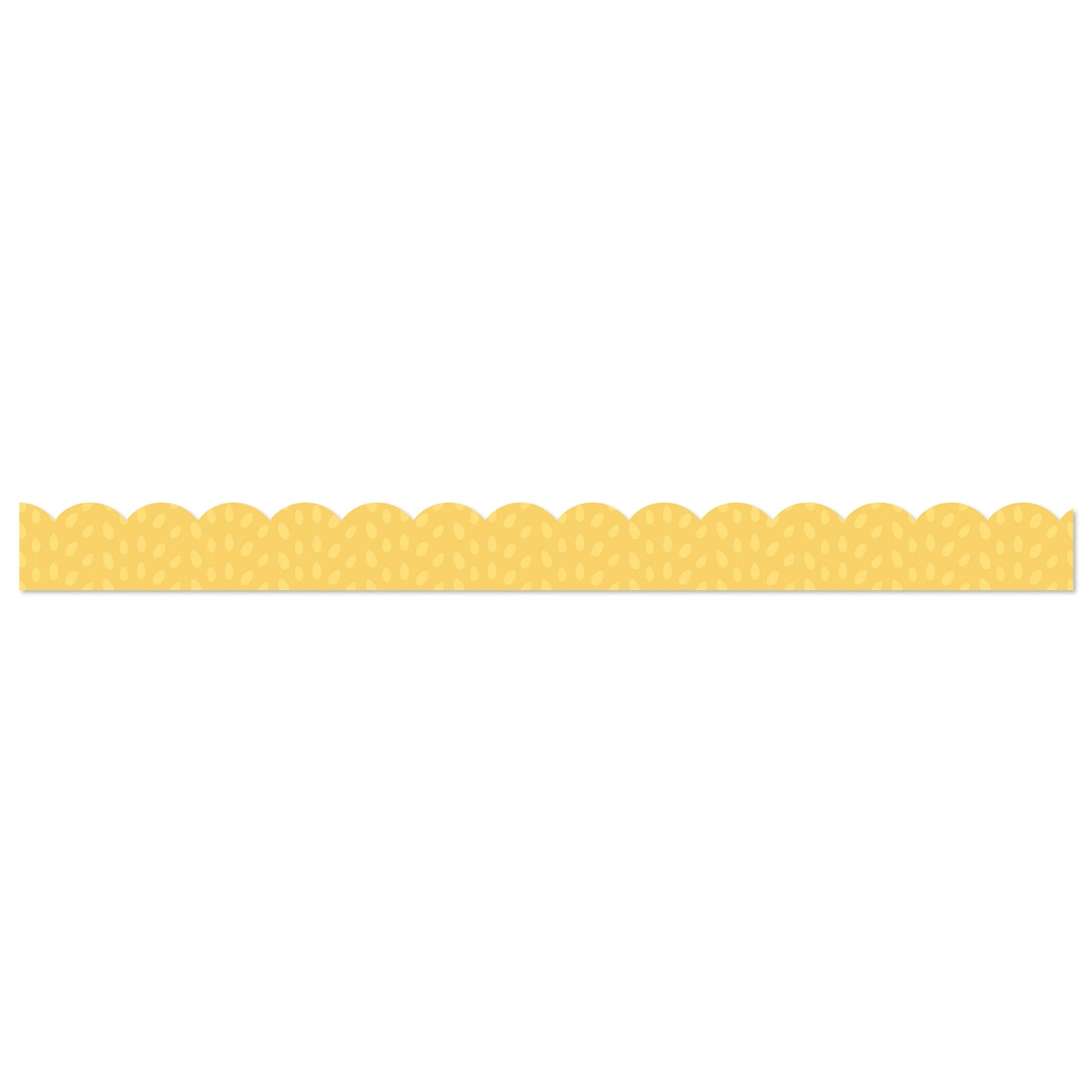 Grow Together Yellow with Painted Dots Scalloped Borders, 39 Feet