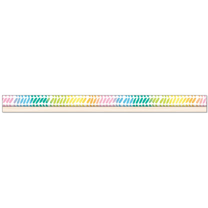 Creatively Inspired Watercolor Chevron Straight Borders, 36 Feet