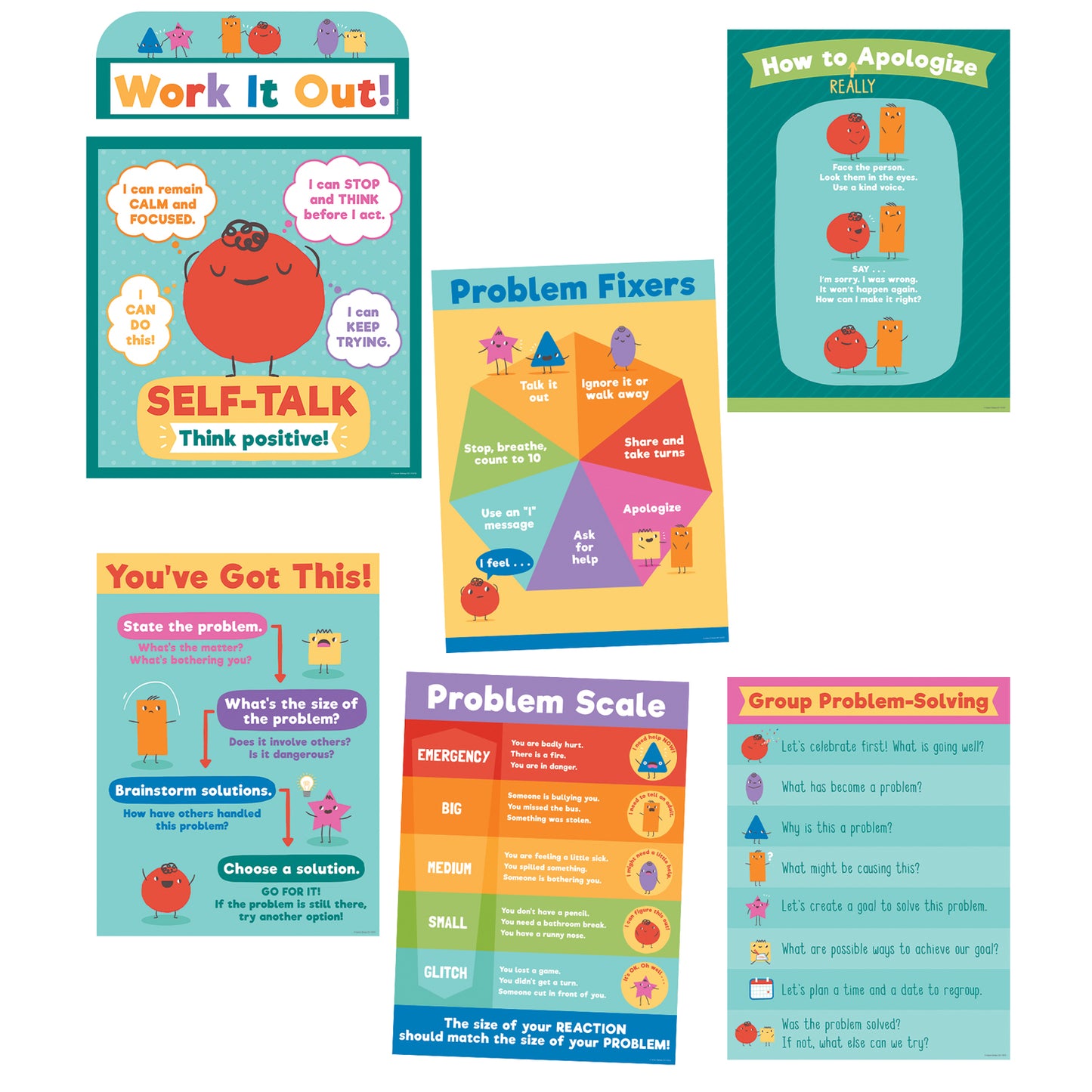 Social Problem-Solving Bulletin Board Set, 7 Pieces