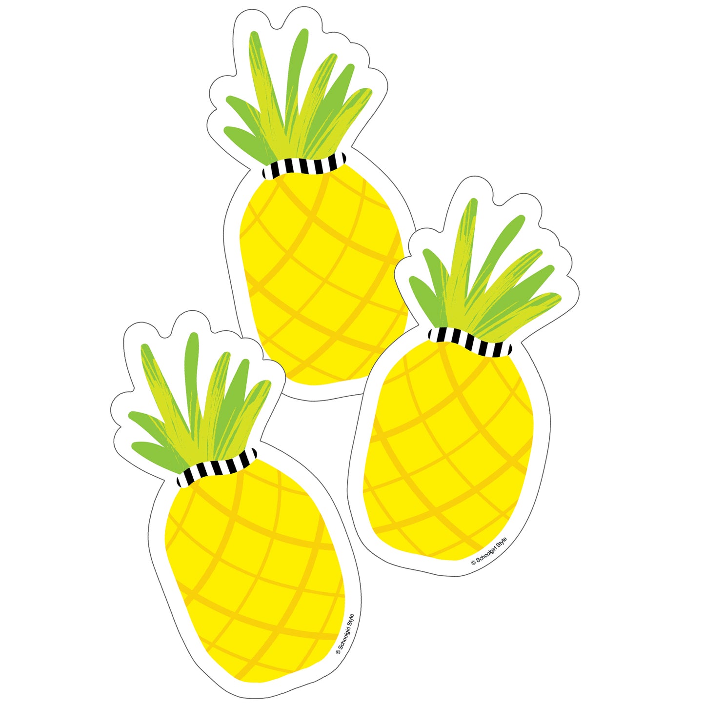 Simply Stylish Tropical Pineapple Cut-Outs, Pack of 36