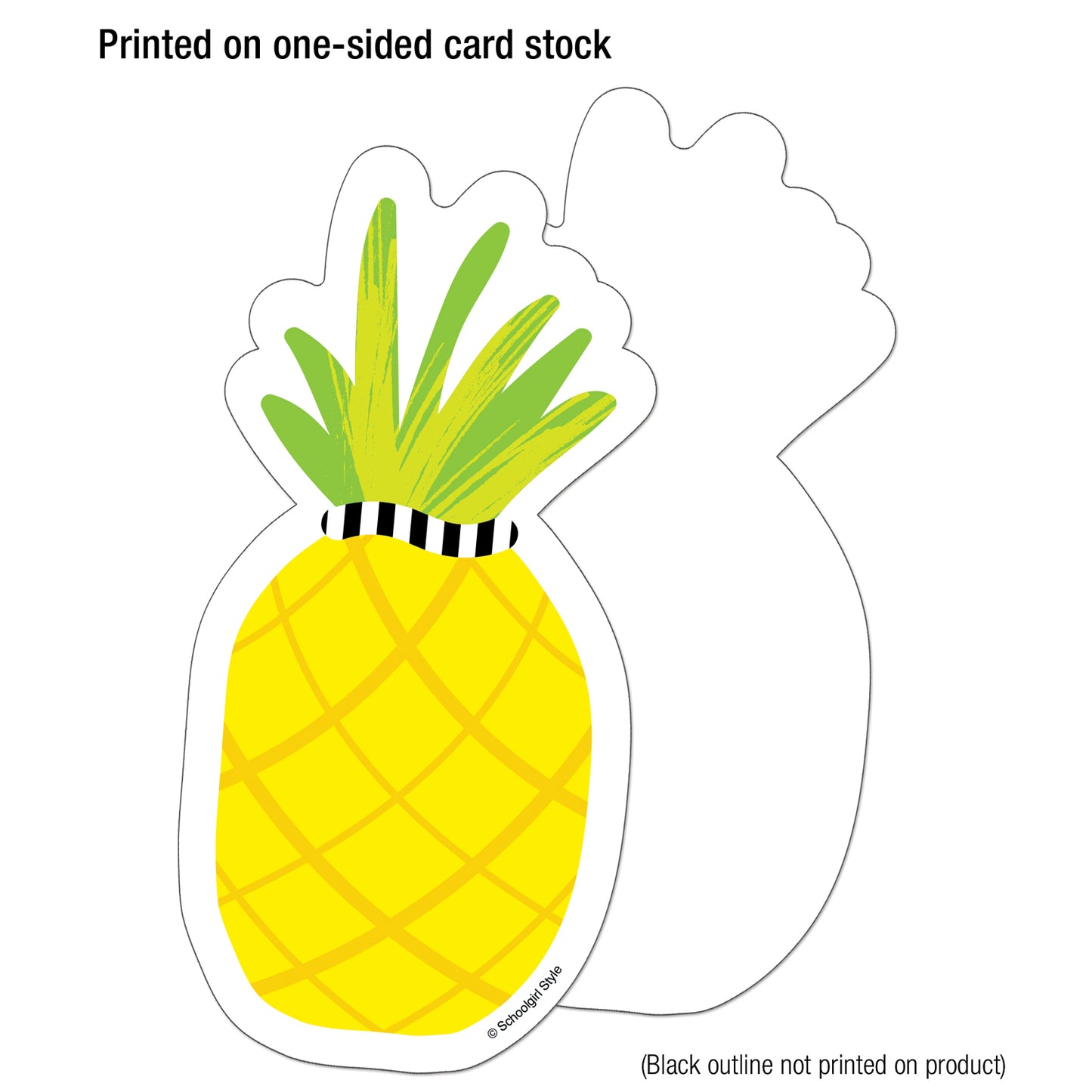 Simply Stylish Tropical Pineapple Cut-Outs, Pack of 36