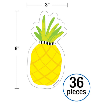 Simply Stylish Tropical Pineapple Cut-Outs, Pack of 36