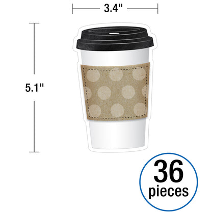 Industrial Cafe To-Go Cup Cut-Outs, Pack of 36