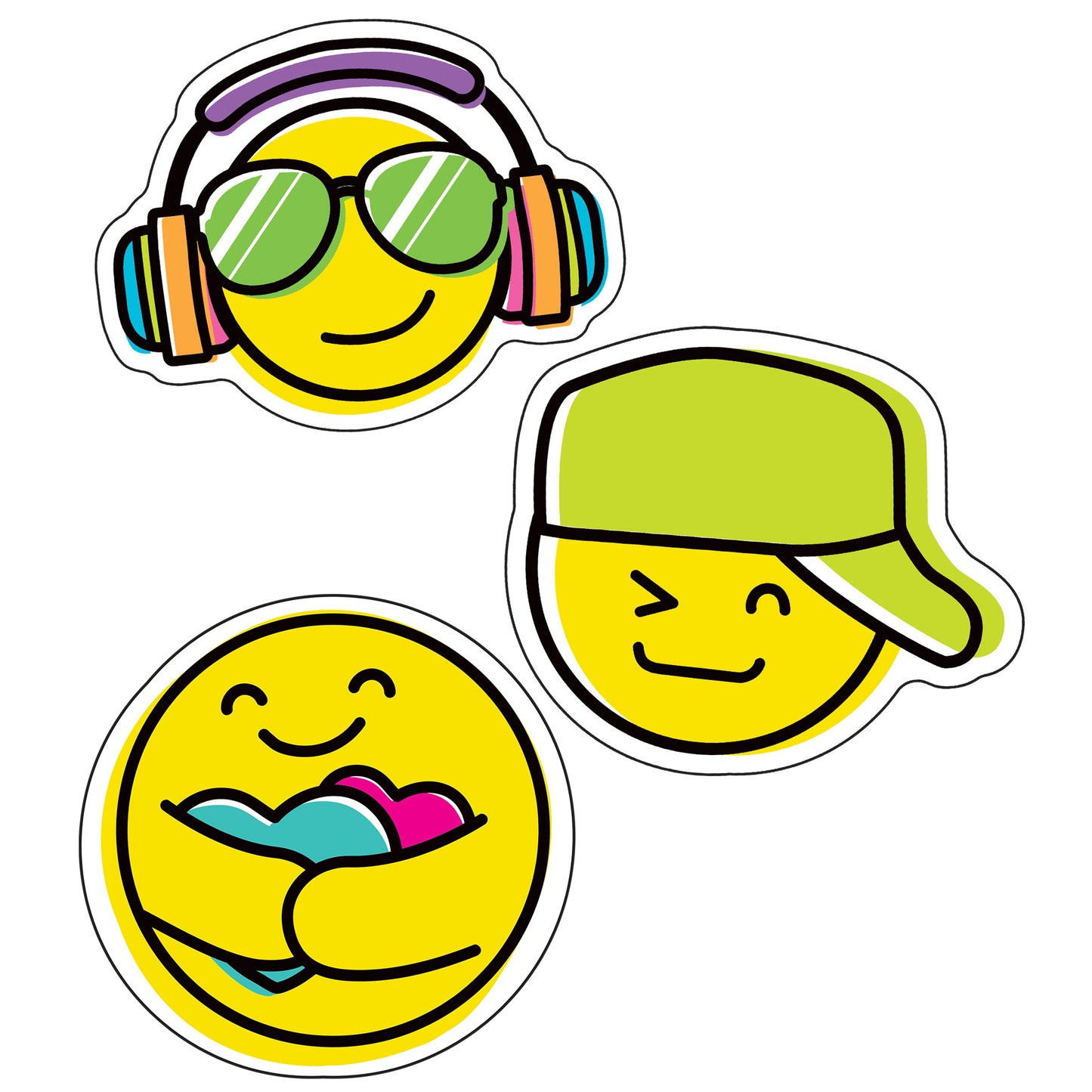 Kind Vibes Smiley Faces Cut-Outs, Pack of 36