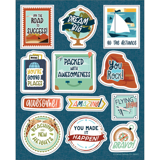 Let's Explore Motivators Motivational Stickers, Pack of 72