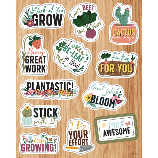 Grow Together Motivators Shape Stickers, Pack of 72