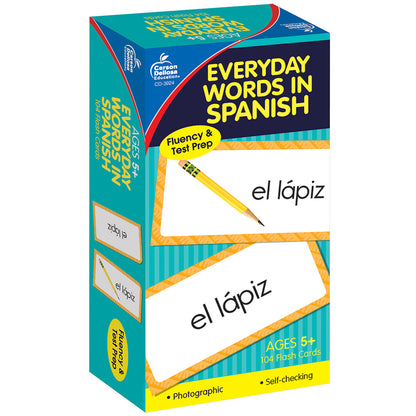 Everyday Words in Spanish: Photographic Flash Cards, Grade PK-8, 3 Packs